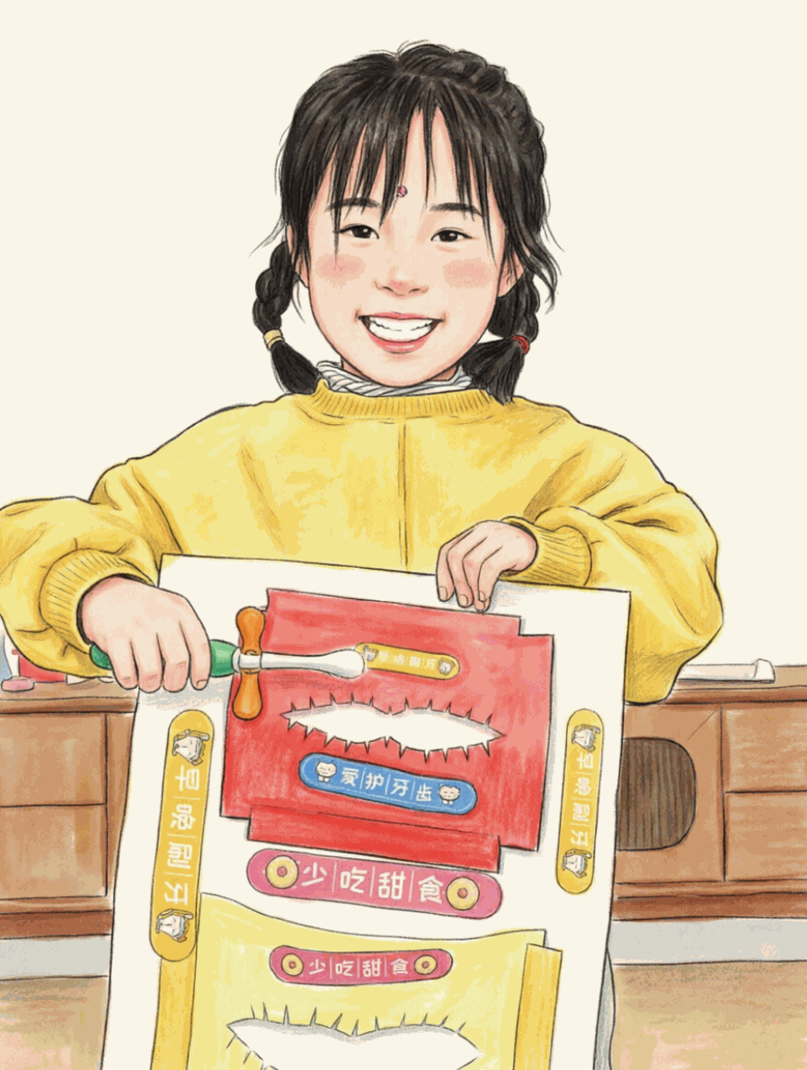 制作保护牙齿的海报